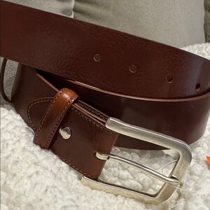 Vintage NEW Elliot Rhodes London Handcrafted  Leather Brown Belt sz 38